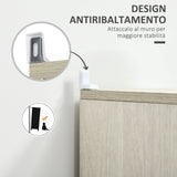 easycomfort easycomfort mobile bagno in legno con cassetto 2 armadietti e ripiani regolabili 34x34x150 cm color legno