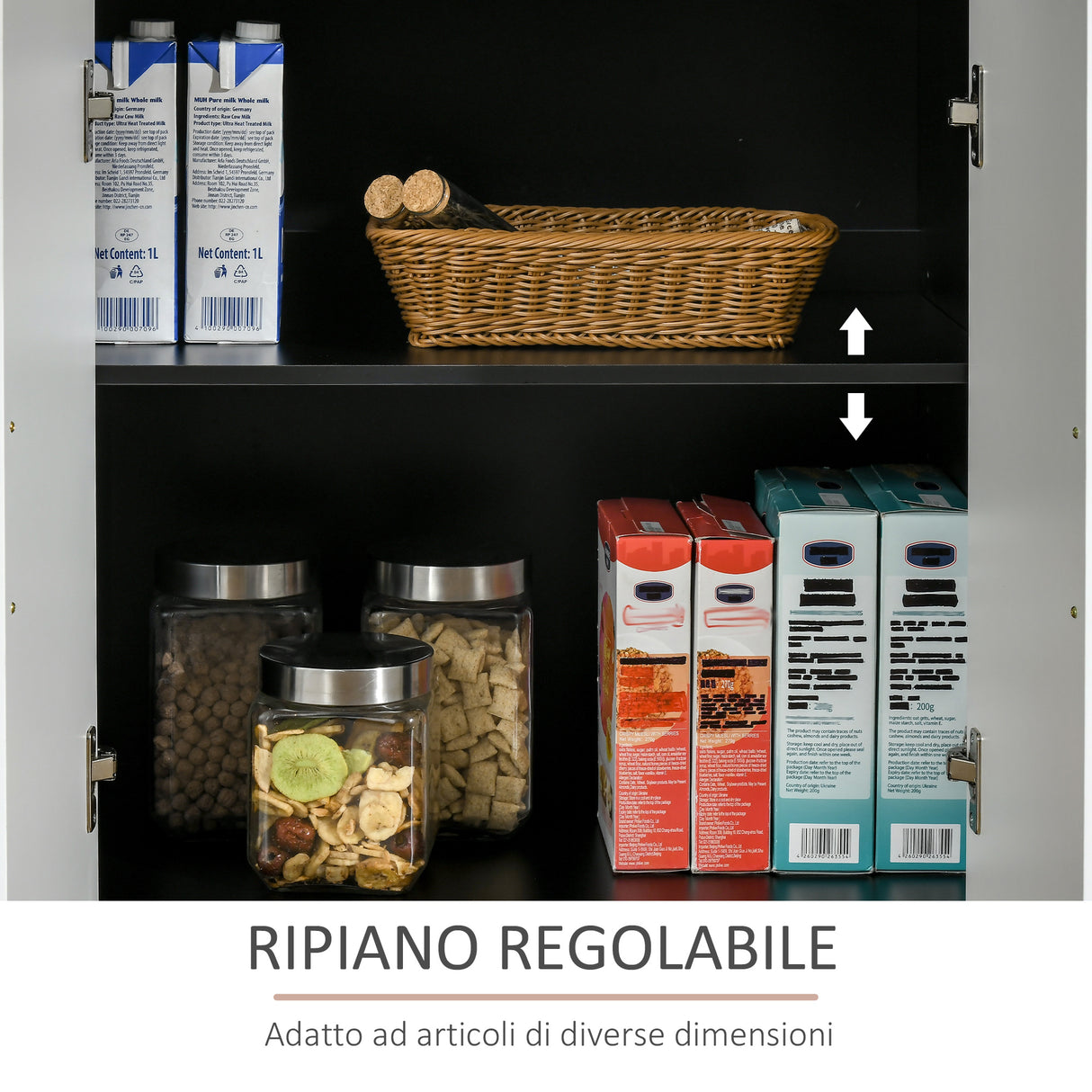 easycomfort easycomfort mobiletto da cucina moderno in mdf con 2 armadietti 1 cassetto e ripiani regolabili 90x40x90 cm bianco e nero