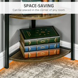 easycomfort easycomfort libreria moderna angolare a 6 ripiani in metallo e mdf 34x34x166cm marrone e nero