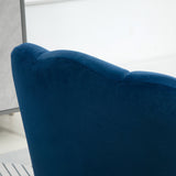 easycomfort easycomfort poltrona in velluto imbottita con schienale a conchiglia per camera e salotto 63x65x84cm