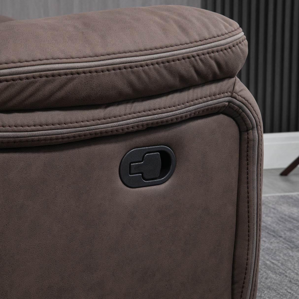 easycomfort easycomfort poltrona relax con reclinazione manuale e poggiapiedi 97x99x96cm marrone