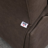 easycomfort easycomfort poltrona relax con reclinazione manuale e poggiapiedi 97x99x96cm marrone