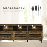 easycomfort easycomfort mobile tv 65 max con 3 cassetti 2 armadietti e foro passacavi in truciolato 140 4x36x55 cm marrone