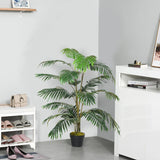 easycomfort easycomfort palma in plastica decorativa con 20 foglie e vaso altezza 140cm