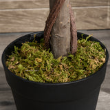 easycomfort easycomfort set 2 piante finte di alloro in vaso alte 120cm per interni ed esterni