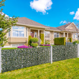 easycomfort finta siepe 8 pezzi parete verde estensibile per esterni in legno e poliestere 200x100cm