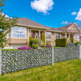 easycomfort finta siepe 8 pezzi parete verde estensibile per esterni in legno e poliestere 200x100cm