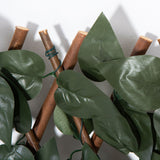 easycomfort finta siepe 8 pezzi parete verde estensibile per esterni in legno e poliestere 200x100cm