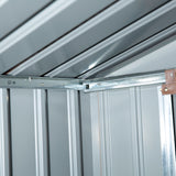 easycomfort area occasioni easycomfort casetta da giardino con 2 porte scorrevoli e 4 prese daria in acciaio e pp 340x386x200cm giallo