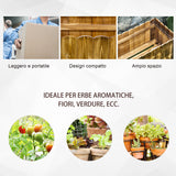 easycomfort easycomfort fioriera box rettangolare per piante in legno di abete 80x33x30cm