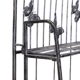 easycomfort easycomfort fioriera a scaffale a 3 ripiani da giardino balcone interno grigio argento 44 x 25 x96 cm