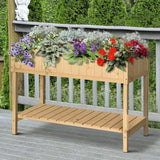 easycomfort easycomfort orto pensile urbano con 8 griglie e ripiano inferiore per piante da giardino 120x60x81cm legno