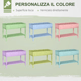 easycomfort easycomfort orto pensile urbano con 8 griglie e ripiano inferiore per piante da giardino 120x60x81cm legno