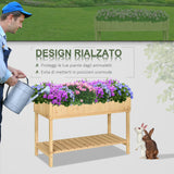 easycomfort easycomfort orto pensile urbano con 8 griglie e ripiano inferiore per piante da giardino 120x60x81cm legno