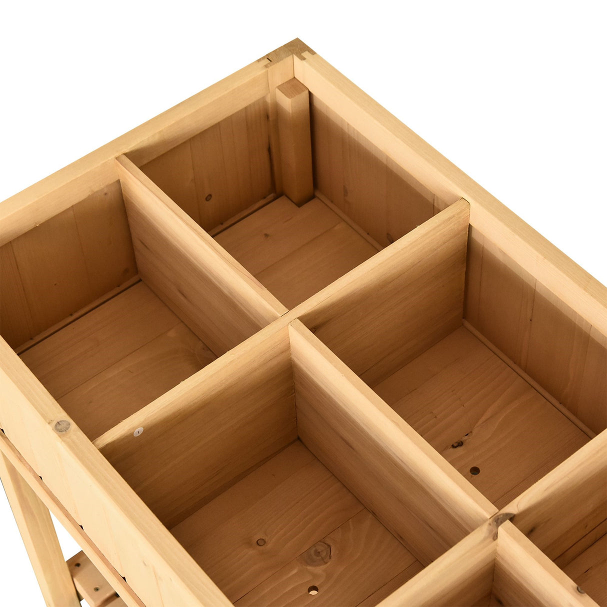 easycomfort easycomfort orto pensile urbano con 8 griglie e ripiano inferiore per piante da giardino 120x60x81cm legno