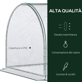 easycomfort oustunny serra da giardino con porte anteriori a cerniera in acciaio e pvc 250x100x80 cm