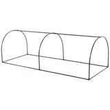 easycomfort oustunny serra da giardino con porte anteriori a cerniera in acciaio e pvc 250x100x80 cm