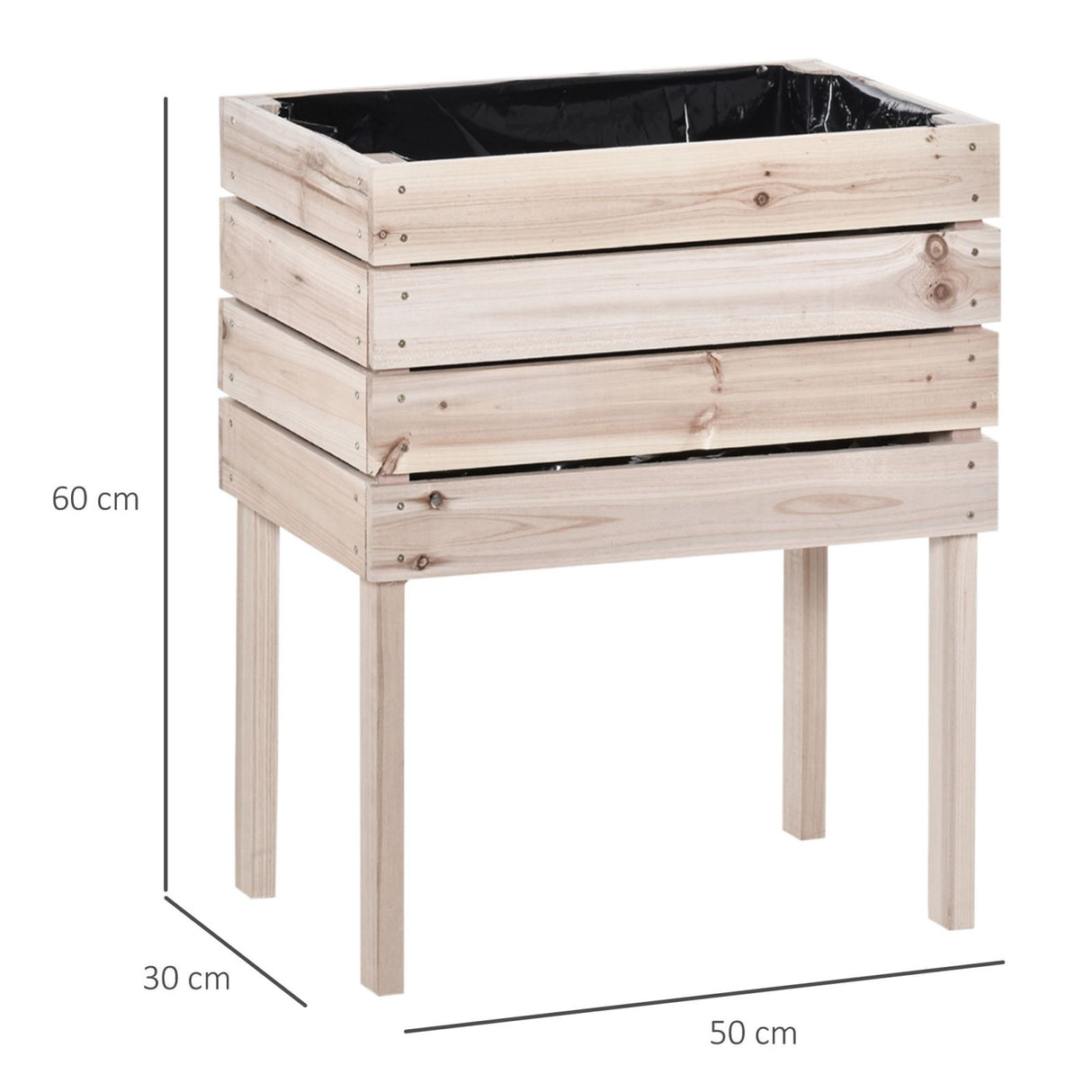 Vaso Da Giardino Rialzato Autoirrigante - 3 Pezzi, 50cm Profondità, 200L - Foto 9