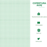 easycomfort mini serra da giardino con 3 finestre avvolgibili e copertura pe anti uv 180x60x60cm verde