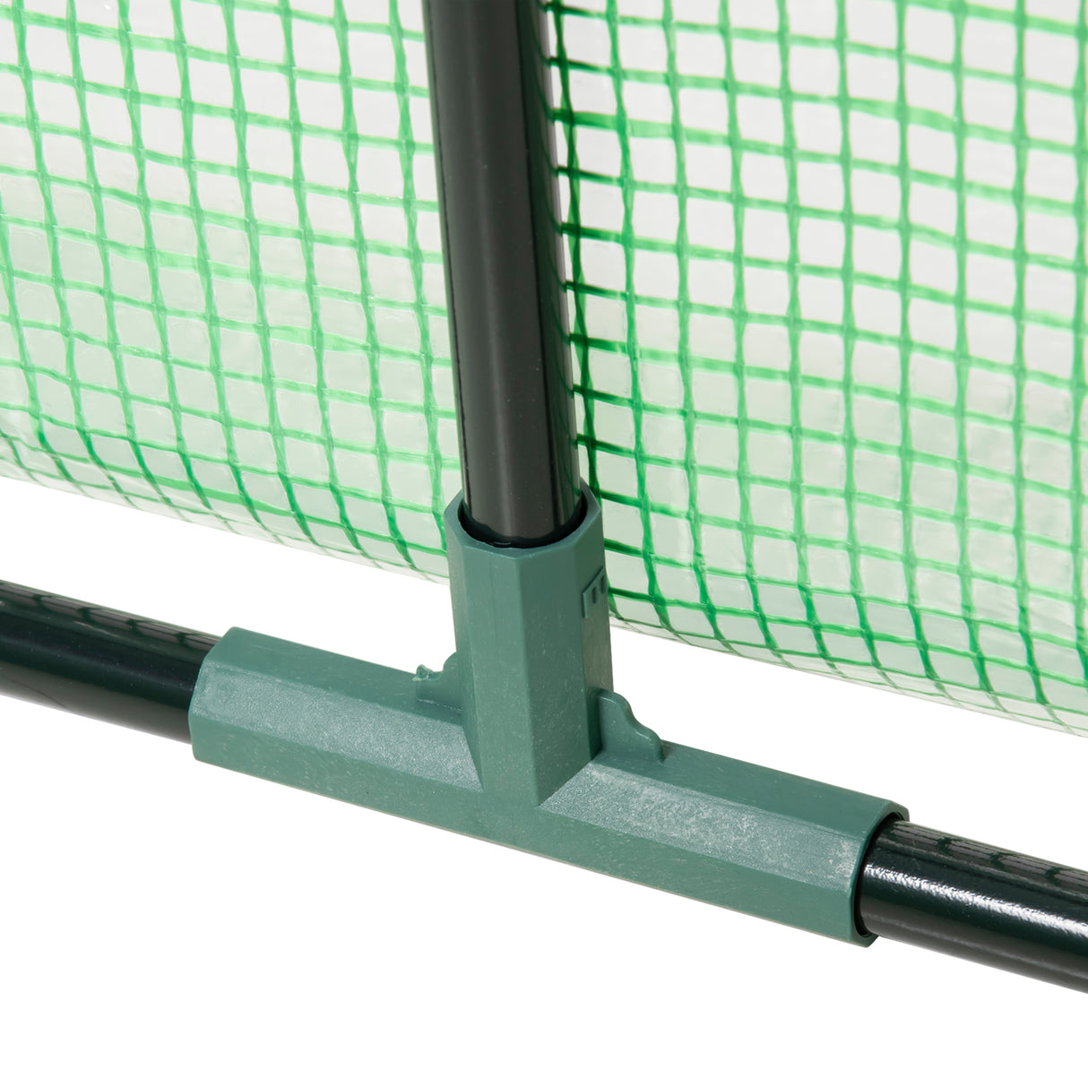 easycomfort mini serra da giardino con 3 finestre avvolgibili e copertura pe anti uv 180x60x60cm verde