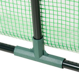 easycomfort mini serra da giardino con 3 finestre avvolgibili e copertura pe anti uv 180x60x60cm verde