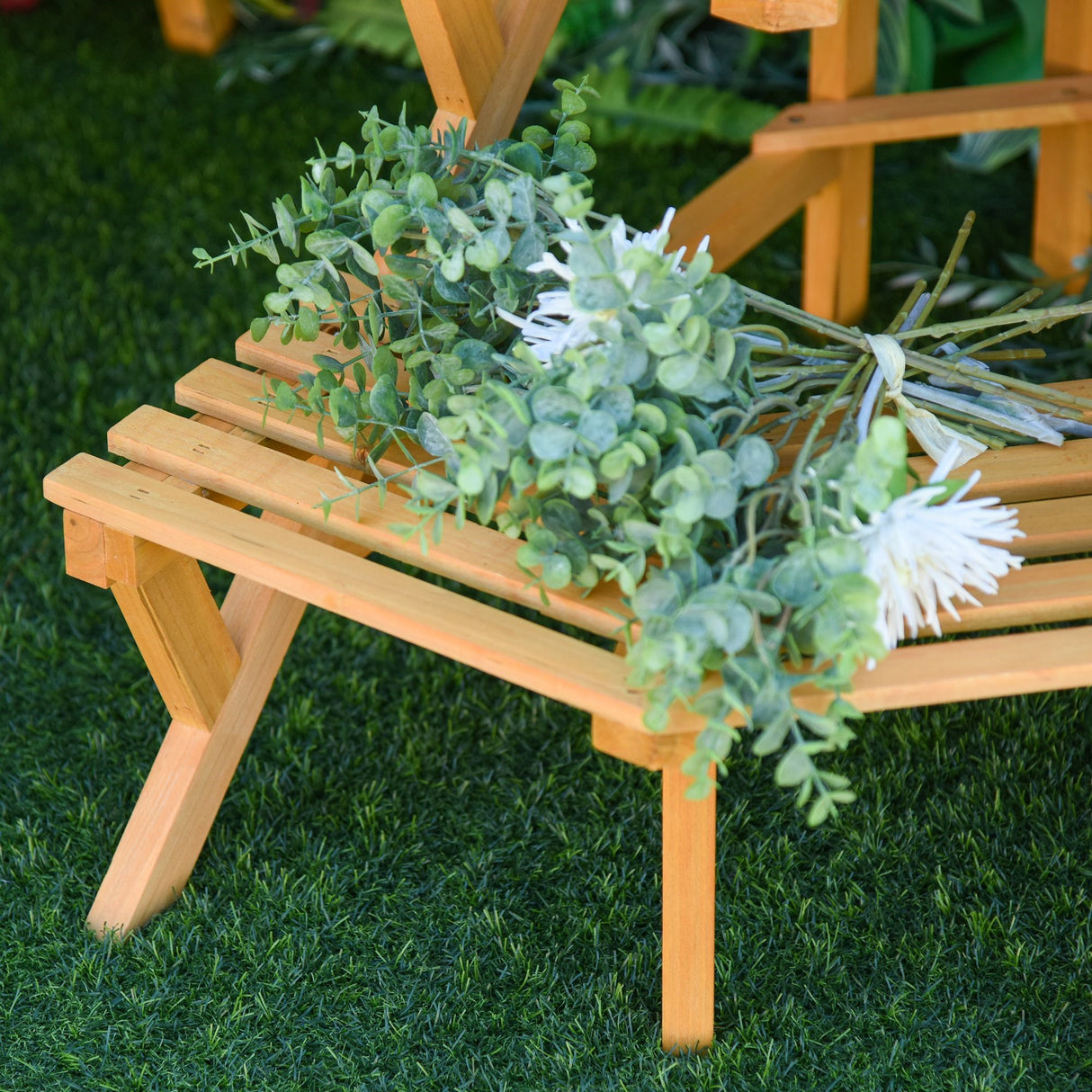 easycomfort easycomfort scaletta portavasi in legno angolare 3 mensole per giardino e casa