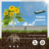 easycomfort letto per orto rialzato in metallo da esterno portapiante per fiori ed erbe 241x90 5x30cm