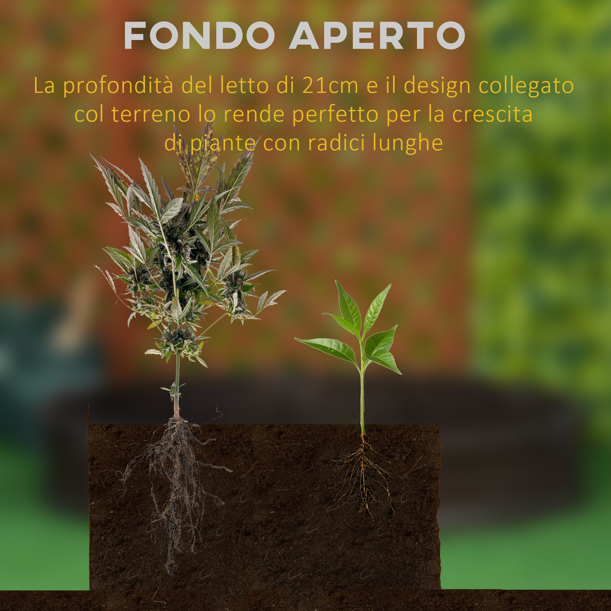 easycomfort letto per orto rialzato in hdpe fioriera da esterno rotonda 123x21cm marrone 33201