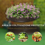 easycomfort letto per orto rialzato in hdpe fioriera da esterno rotonda 123x21cm marrone 33201