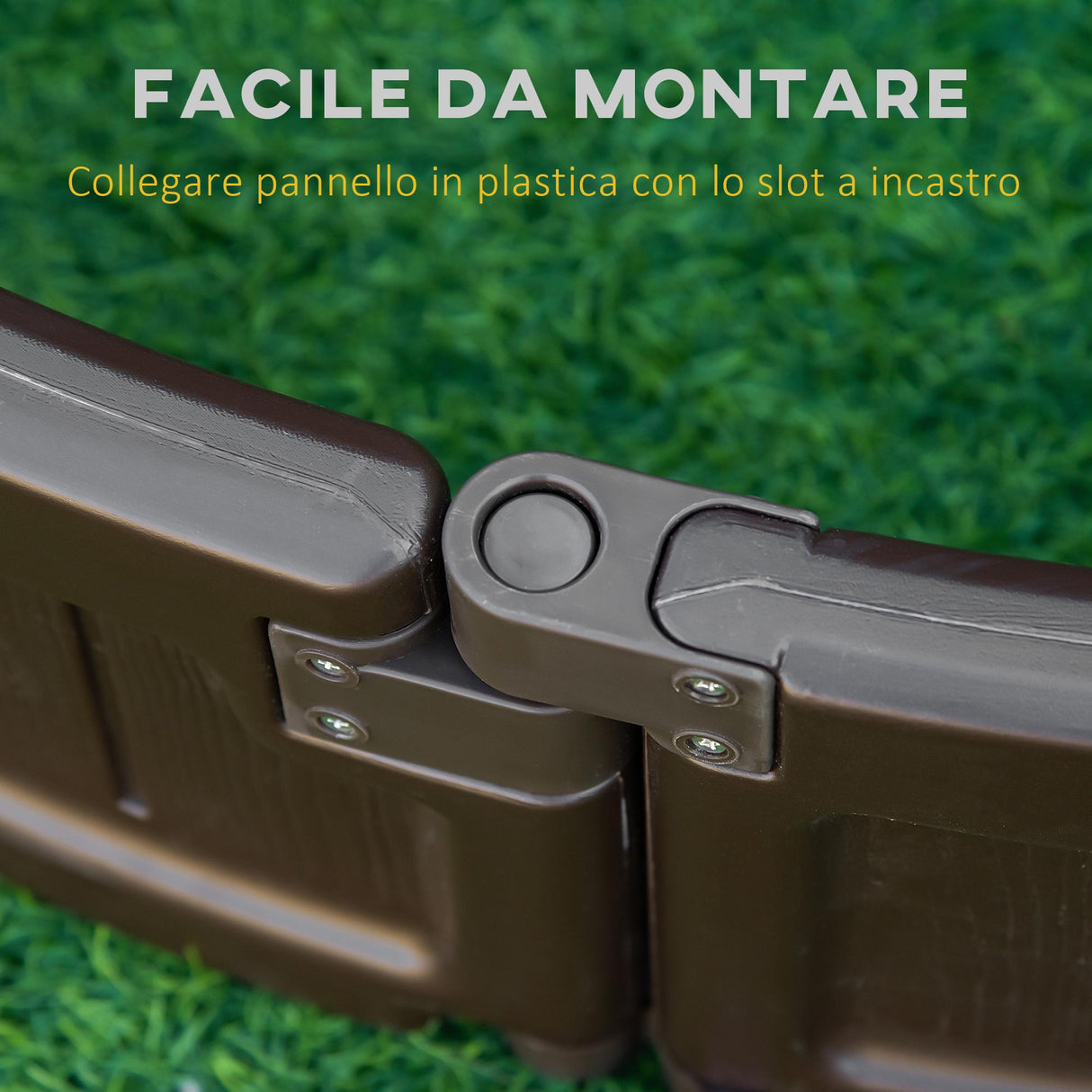 easycomfort letto per orto rialzato in hdpe fioriera da esterno rotonda 123x21cm marrone 33201