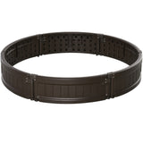 easycomfort letto per orto rialzato in hdpe fioriera da esterno rotonda 123x21cm marrone 33201