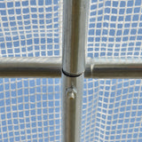 easycomfort serra per orto 3x2x2m in acciaio e copertura pe porte con zip e finestre a rete bianca