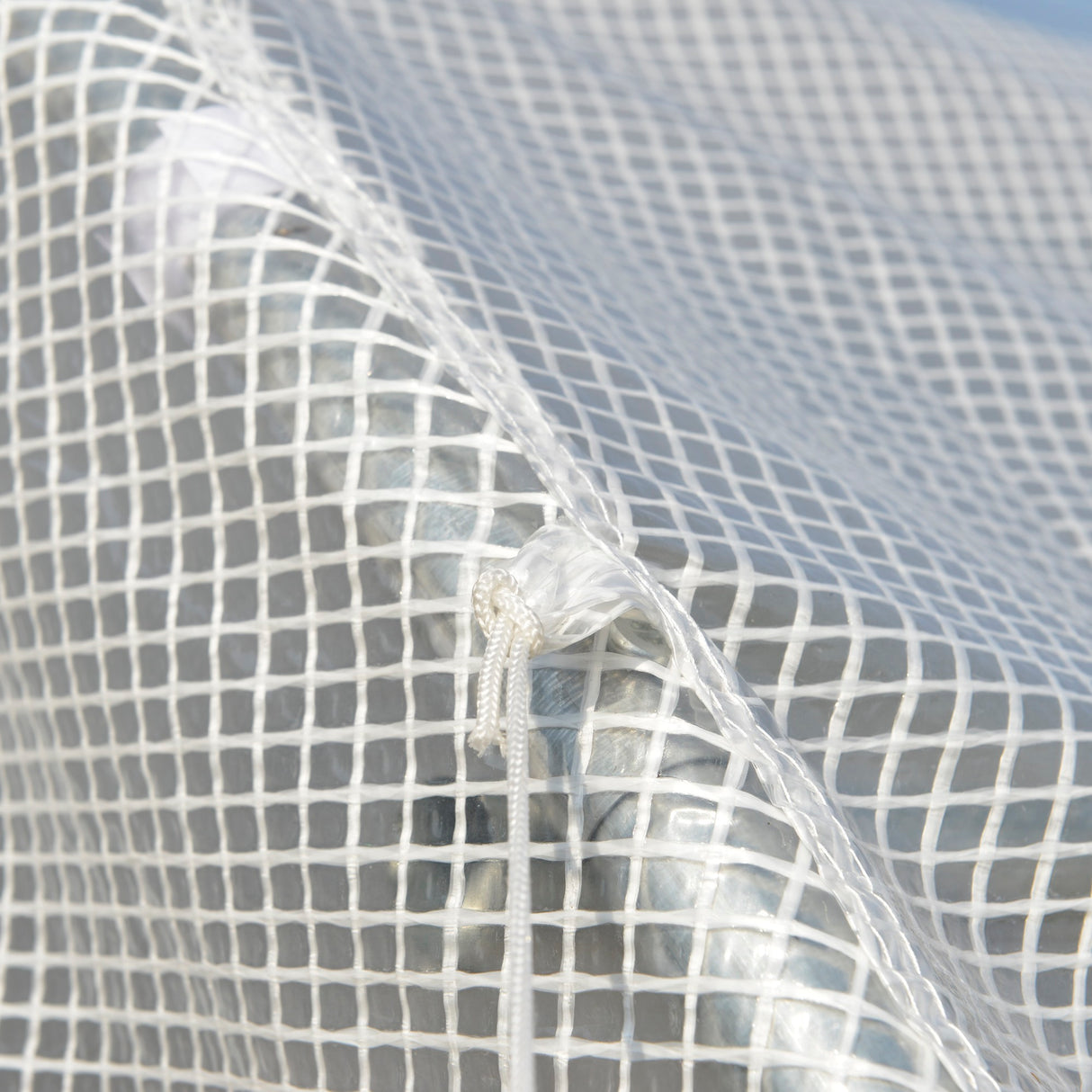 easycomfort serra per orto 3x2x2m in acciaio e copertura pe porte con zip e finestre a rete bianca