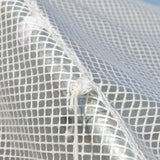 easycomfort serra per orto 3x2x2m in acciaio e copertura pe porte con zip e finestre a rete bianca