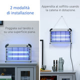 easycomfort easycomfort elettroinsetticida da esterno e interno con lampada antizanzare led per 60m zanzariera elettrica 20w argento