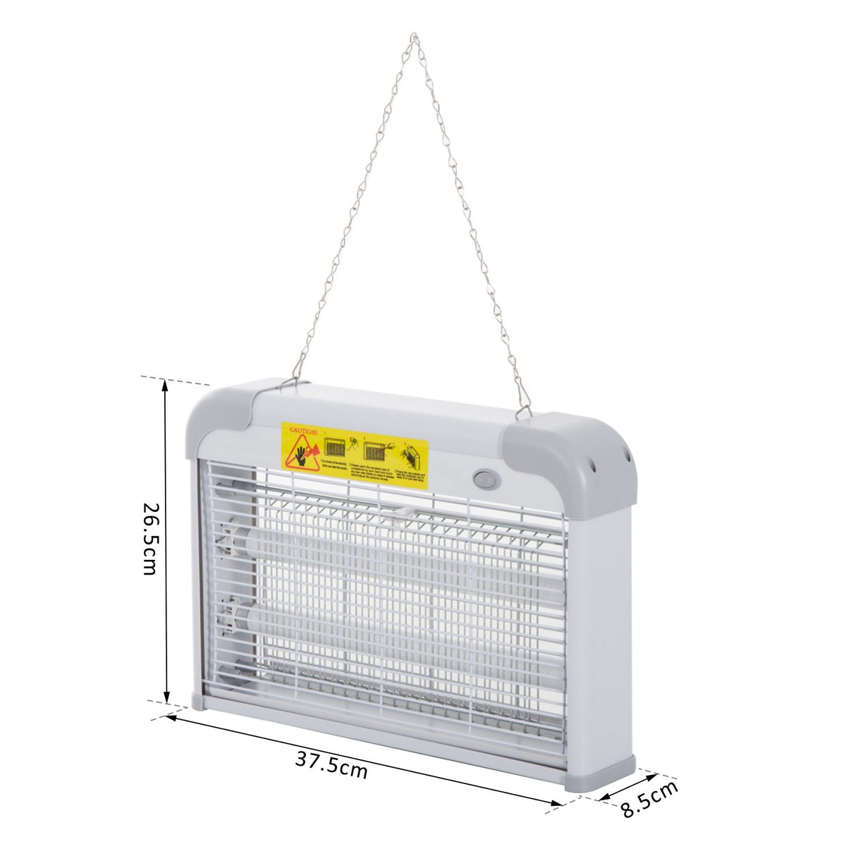 easycomfort easycomfort lampada elettrica antizanzare 20w 37.5x8.5x26.5cm