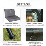 easycomfort easycomfort dondolo 3 posti da giardino o balcone con tettuccio e 2 tavolini