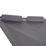 easycomfort easycomfort lettino sdraio prendisole matrimoniale con tettuccio regolabile grigio