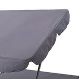 easycomfort easycomfort lettino sdraio prendisole matrimoniale con tettuccio regolabile grigio