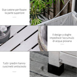 easycomfort easycomfort panca contenitore in legno di abete cassapanca da esterno con piedini antiscivolo 127x56x60cm grigio