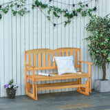 easycomfort easycomfort panchina da giardino a dondolo 2 posti con braccioli in legno di abete