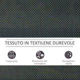 easycomfort easycomfort panchina a dondolo da giardino 3 posti in metallo e tessuto traspirante