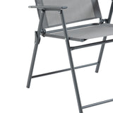 easycomfort easycomfort set tavolo con 4 sedie da giardino pieghevoli e foro per ombrellone nero