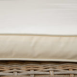 easycomfort cuscino per lettino prendisole con rivestimento poliestere sfoderabile 188x53x8cm bianco crema