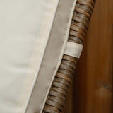 easycomfort cuscino per lettino prendisole con rivestimento poliestere sfoderabile 188x53x8cm bianco crema