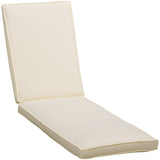 easycomfort cuscino per lettino prendisole con rivestimento poliestere sfoderabile 188x53x8cm bianco crema