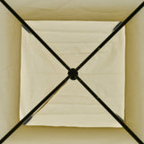 easycomfort easycomfort gazebo da esterno o giardino in metallo con doppio tettuccio beige