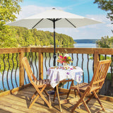 easycomfort easycomfort ombrellone da giardino inclinabile spiaggia alluminio e poliestere bianco 2.7 2.35m