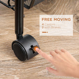 easycomfort easycomfort carrello da cucina salvaspazio a 5 livelli con cestini a rete in acciaio 45x26 5x106cm nero