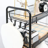 easycomfort easycomfort carrello da cucina salvaspazio a 5 livelli con cestini a rete in acciaio 45x26 5x106cm nero
